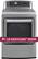 Alt View 2. LG - EasyLoad 7.3 Cu. Ft. 14-Cycle Electric Dryer with Steam - Graphite Steel.