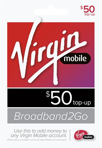  Virgin Mobile - $50 Broadband to Go Top-Up Card