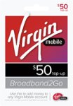 Front Standard. Virgin Mobile - $50 Broadband to Go Top-Up Card.