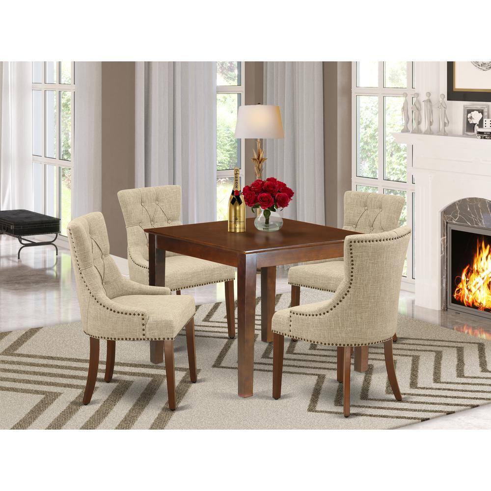 Left. East West Furniture - Dining Room Set Mahogany - Mahogany.