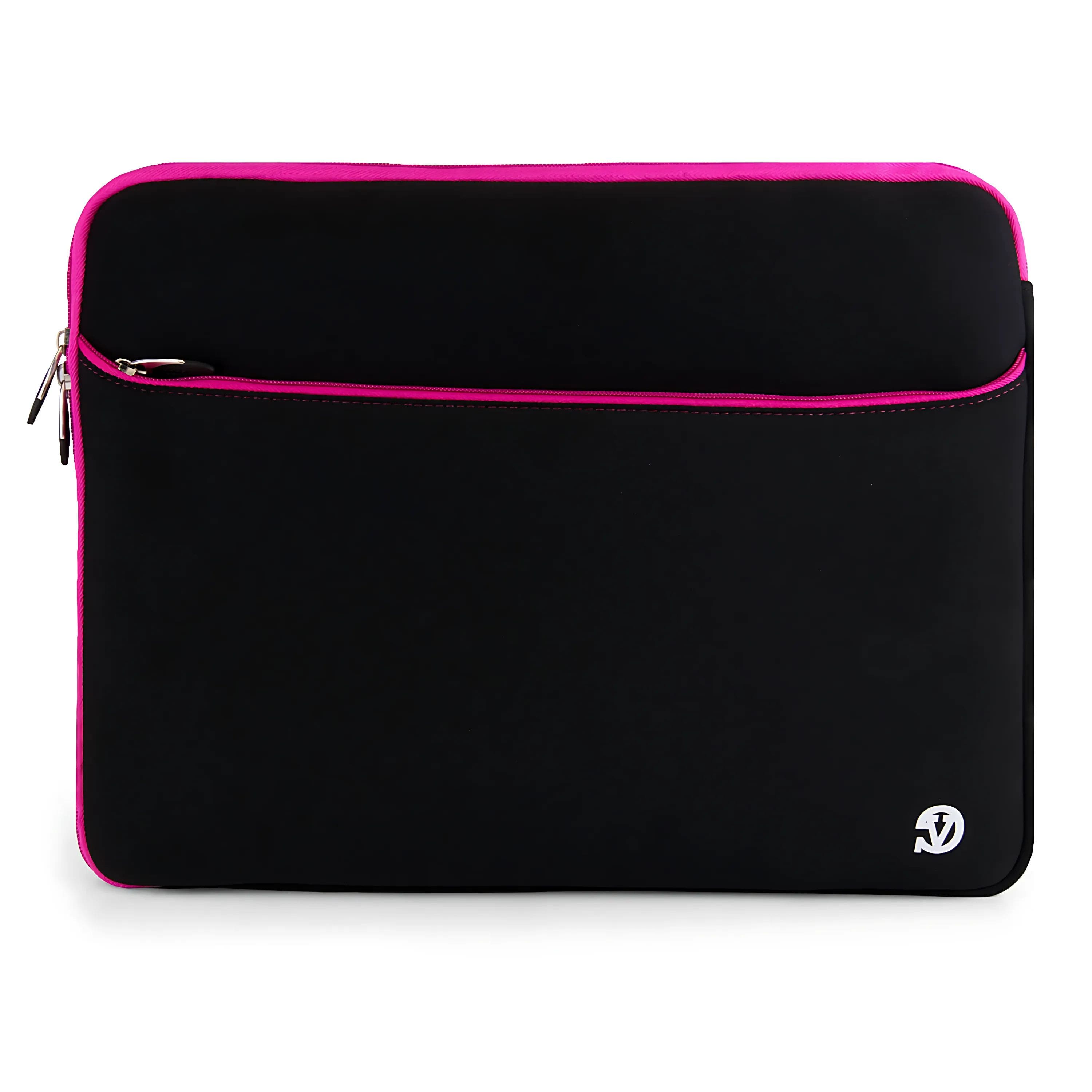 Kitcheniva - Neoprene Laptop Sleeve Case Bag For 17" Laptop - Black/Pink