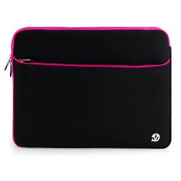 Kitcheniva - Neoprene Laptop Sleeve Case Bag For 17" Laptop - Black/Pink