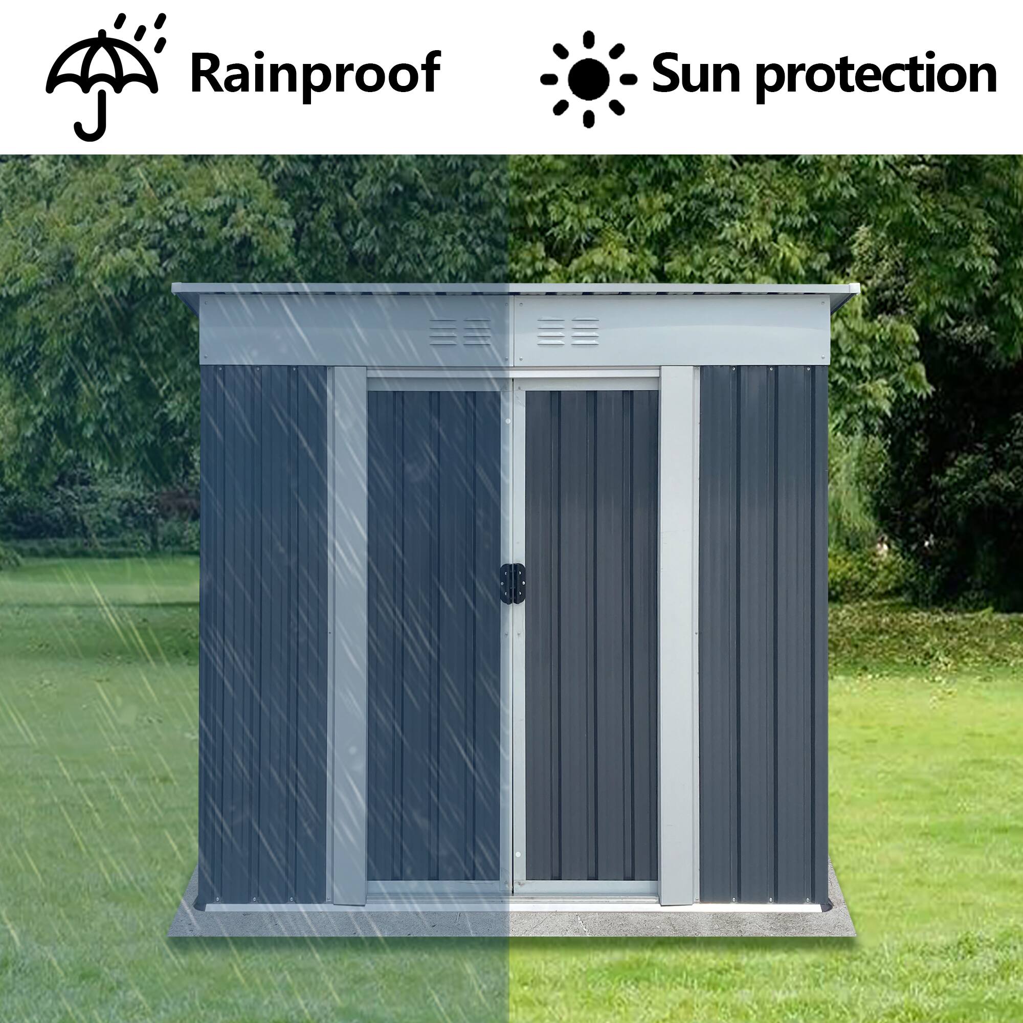 Rainproof  
Sun protection