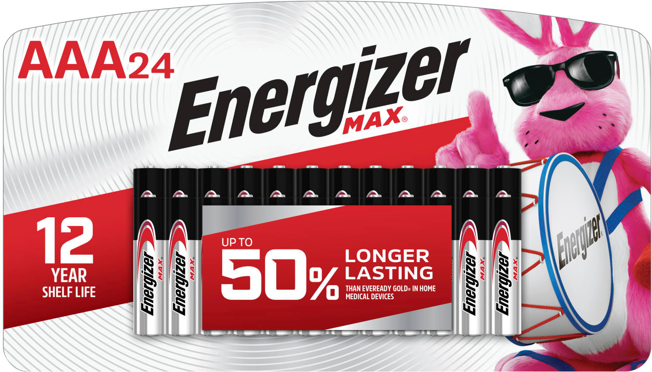 Energizer Max AAA Alkaline Battery, Silver - 24 pack