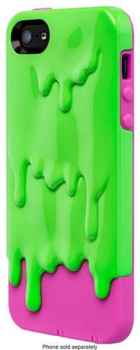 Front Standard. SwitchEasy - Melt Hybrid Case for Apple® iPhone® 5c - Toxic Lime.