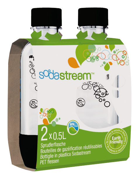 SodaStream 0.5L Carbonating Bottles (2-Pack) Black  - Best Buy