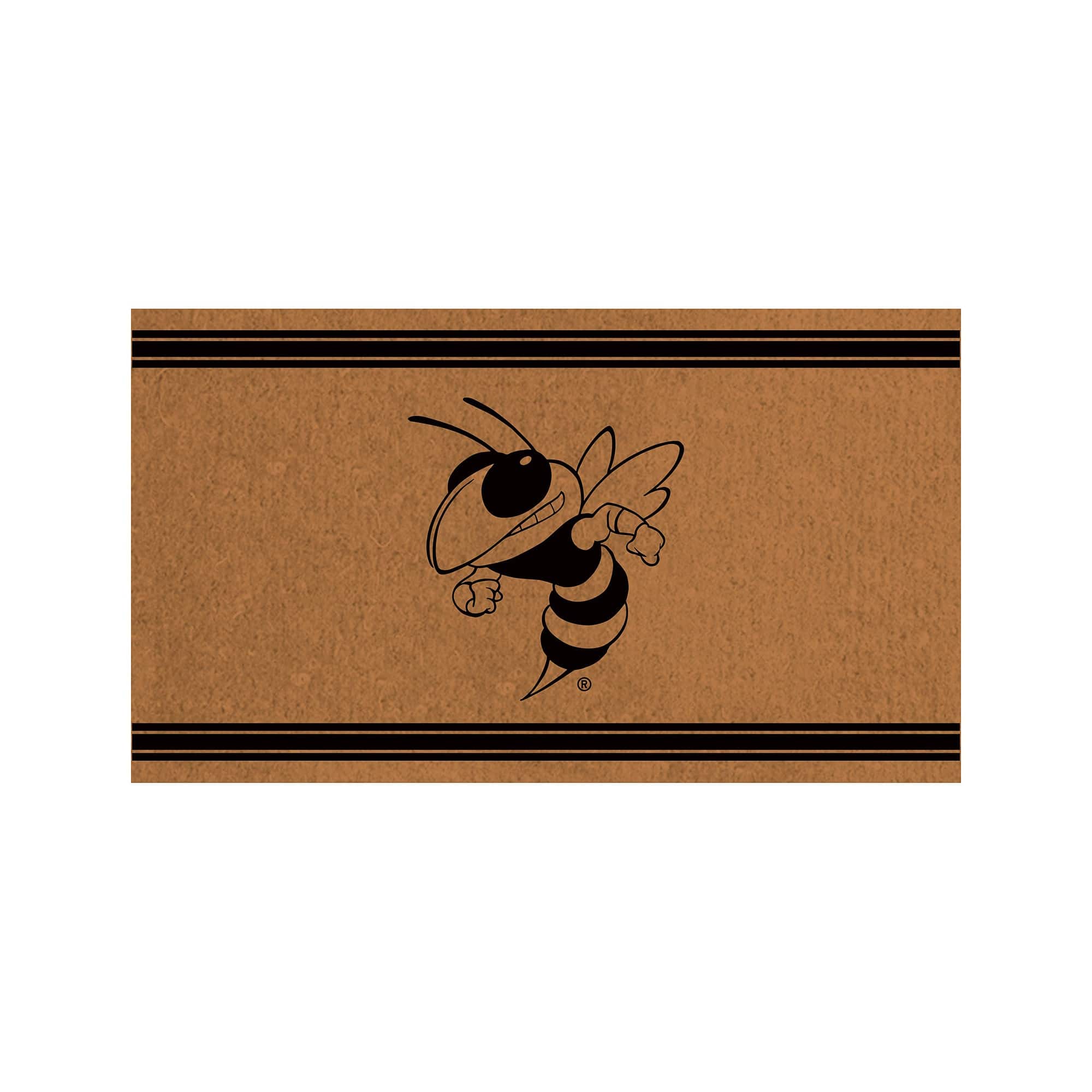 Evergreen Enterprises - Georgia Tech Yellow Jackets 28" x 16" Primary Logo Outdoor Coir Entryway Mat - Multicolor