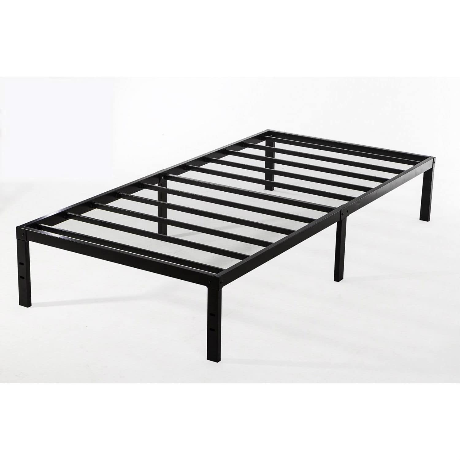 Hivvago - Twin XL Study Metal Platform Bed Frame - No Box-Springs Needed - Black