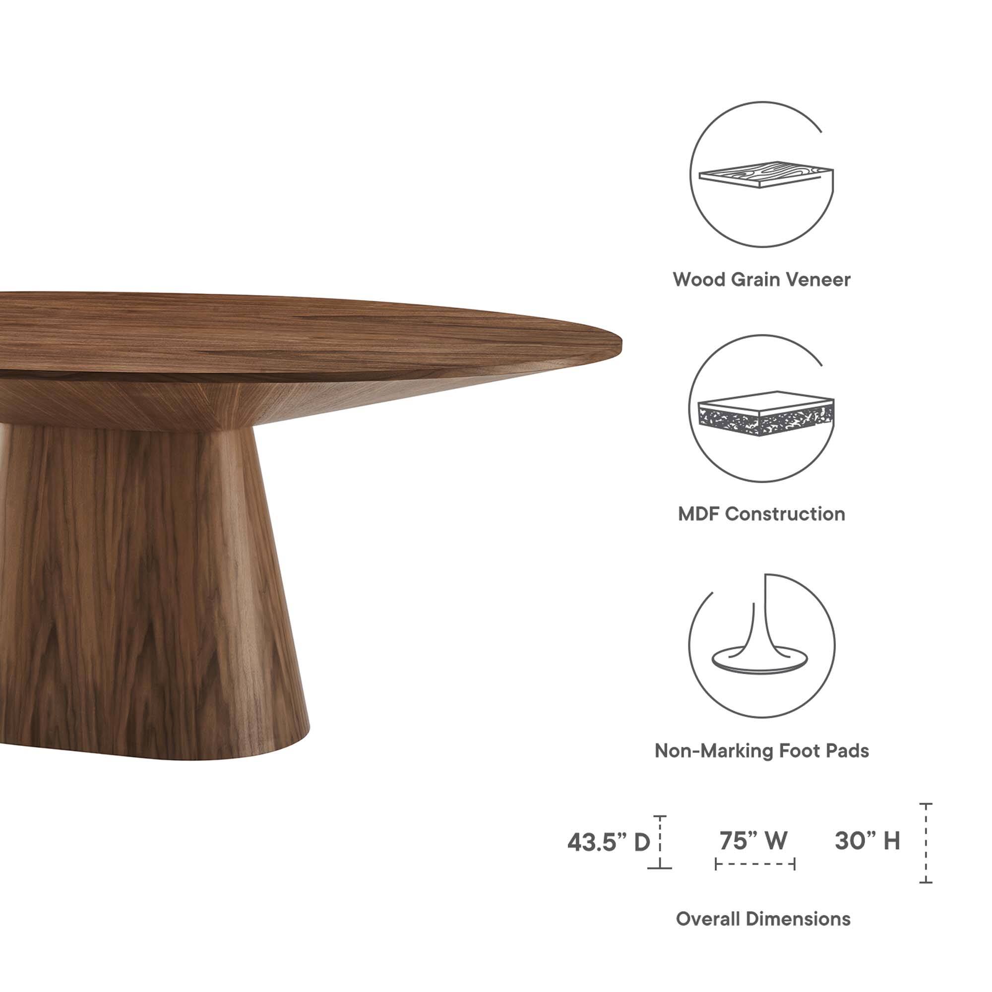Wood Grain Veneer  
MDF Construction  
Non-Marking Foot Pads  
43.5" D x 75" W x 30" H  
Overall Dimensions