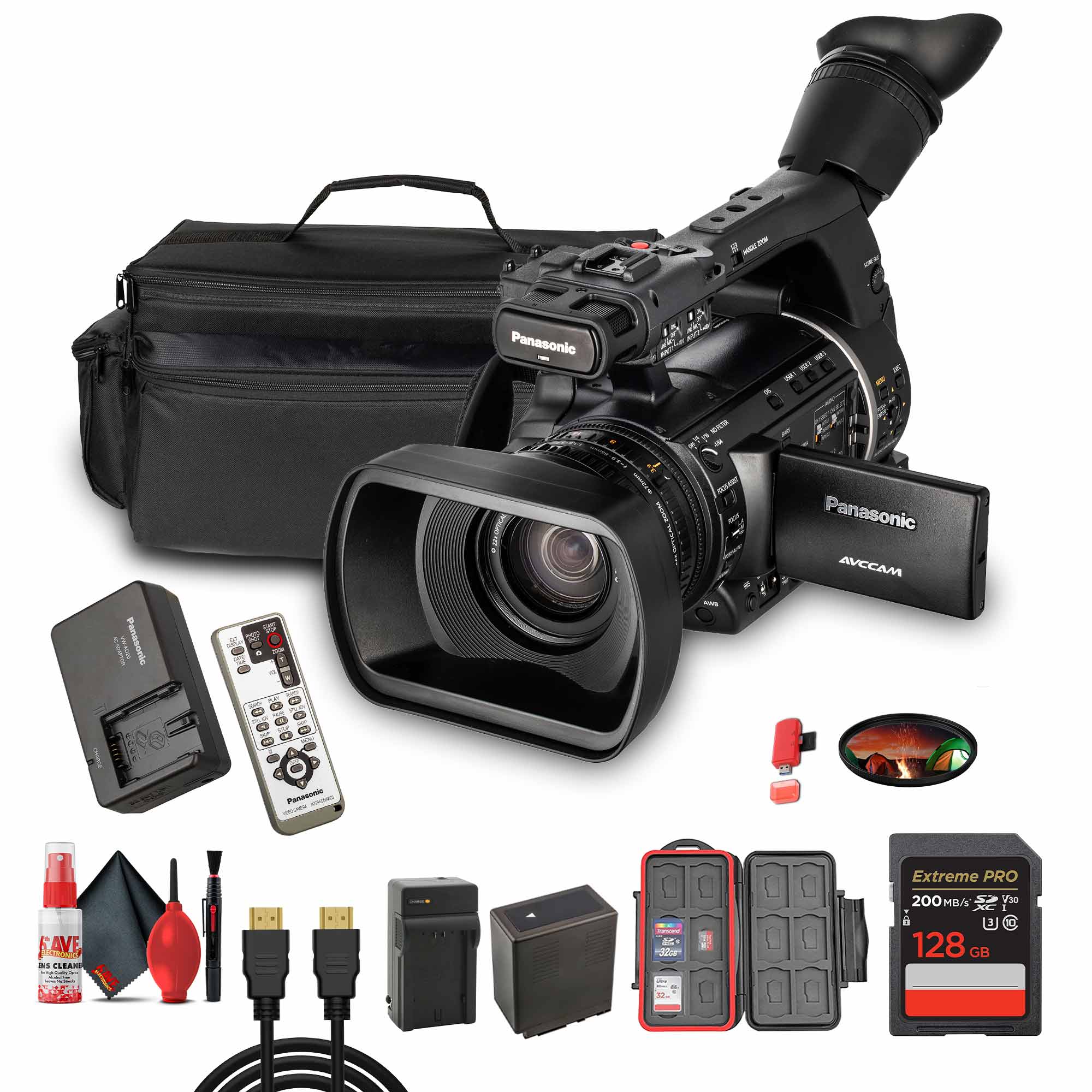 Panasonic - AG-AC160 AVCCAM HD Camcorder– Dual SD Card Slots, 1080p/60p Recording + More