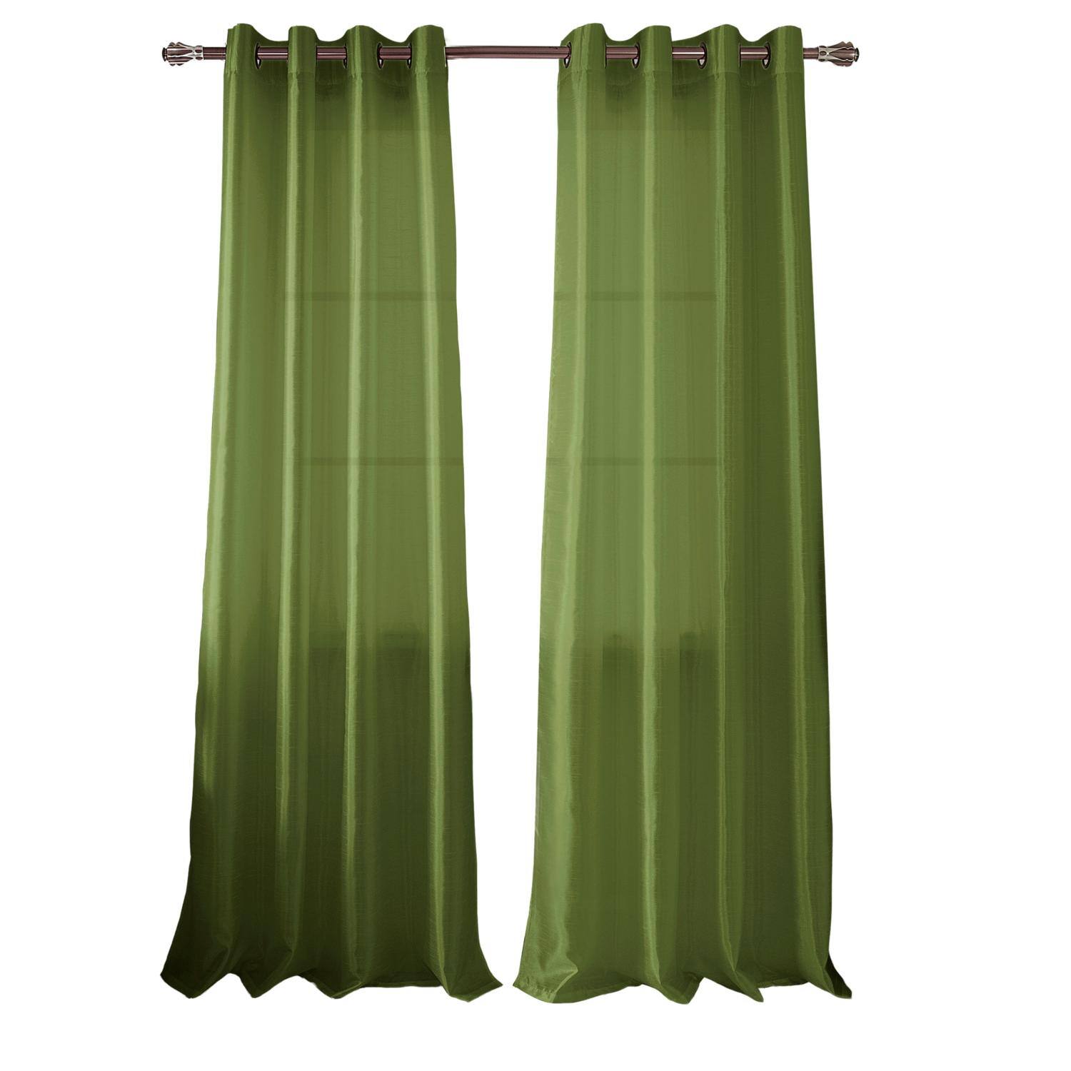 RT Designers Collection - RT Designer Collection Nancy Grommet Luxurious Modern Design Curtain Panel 54 Inch x 95 Inch - Sage