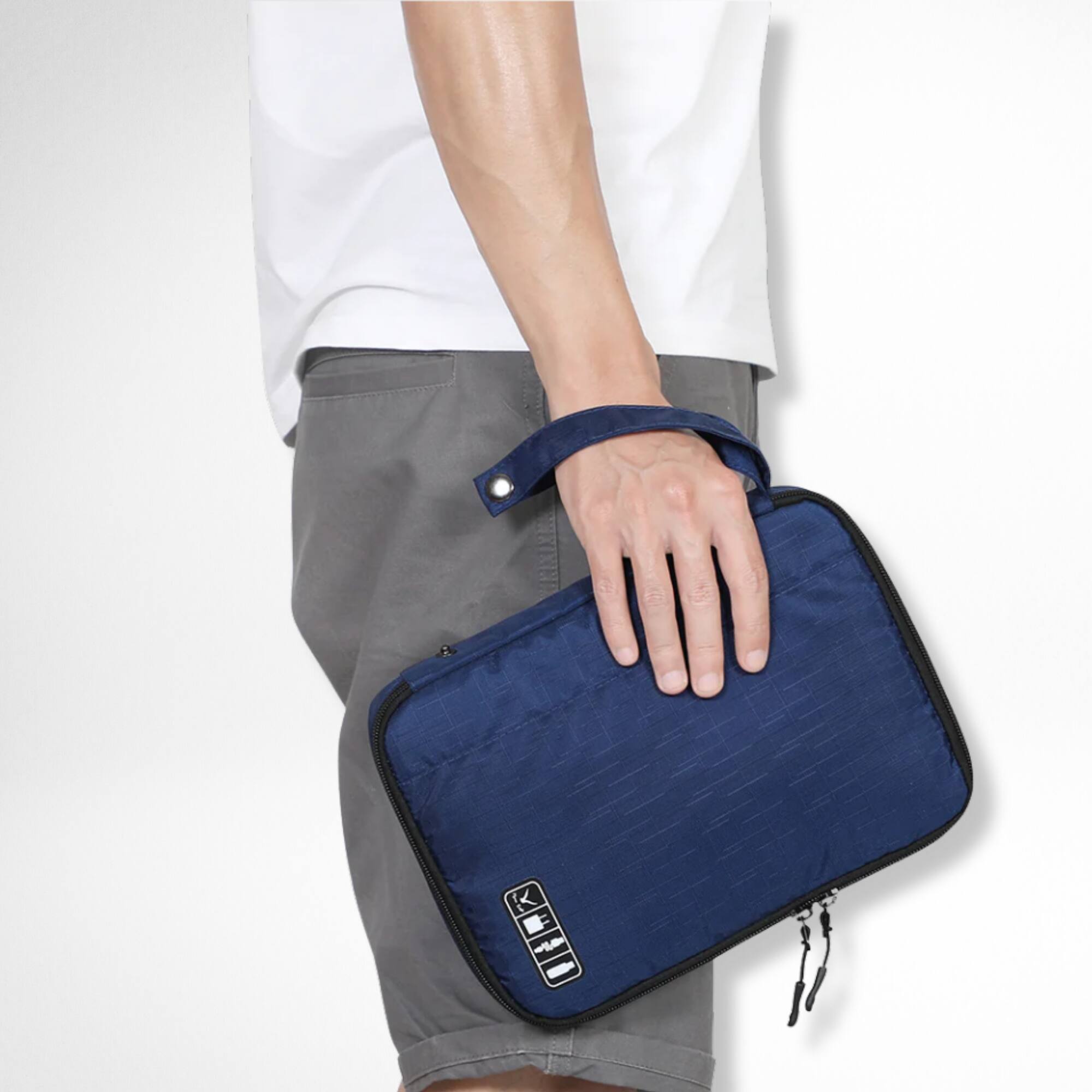 Back. Hynes Eagle - Travel Tech Organizer Case - Navy.