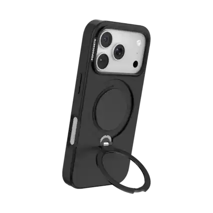 Front. PopSockets - Low Pro Case iPhone 18 Pro/17 Pro - Black.
