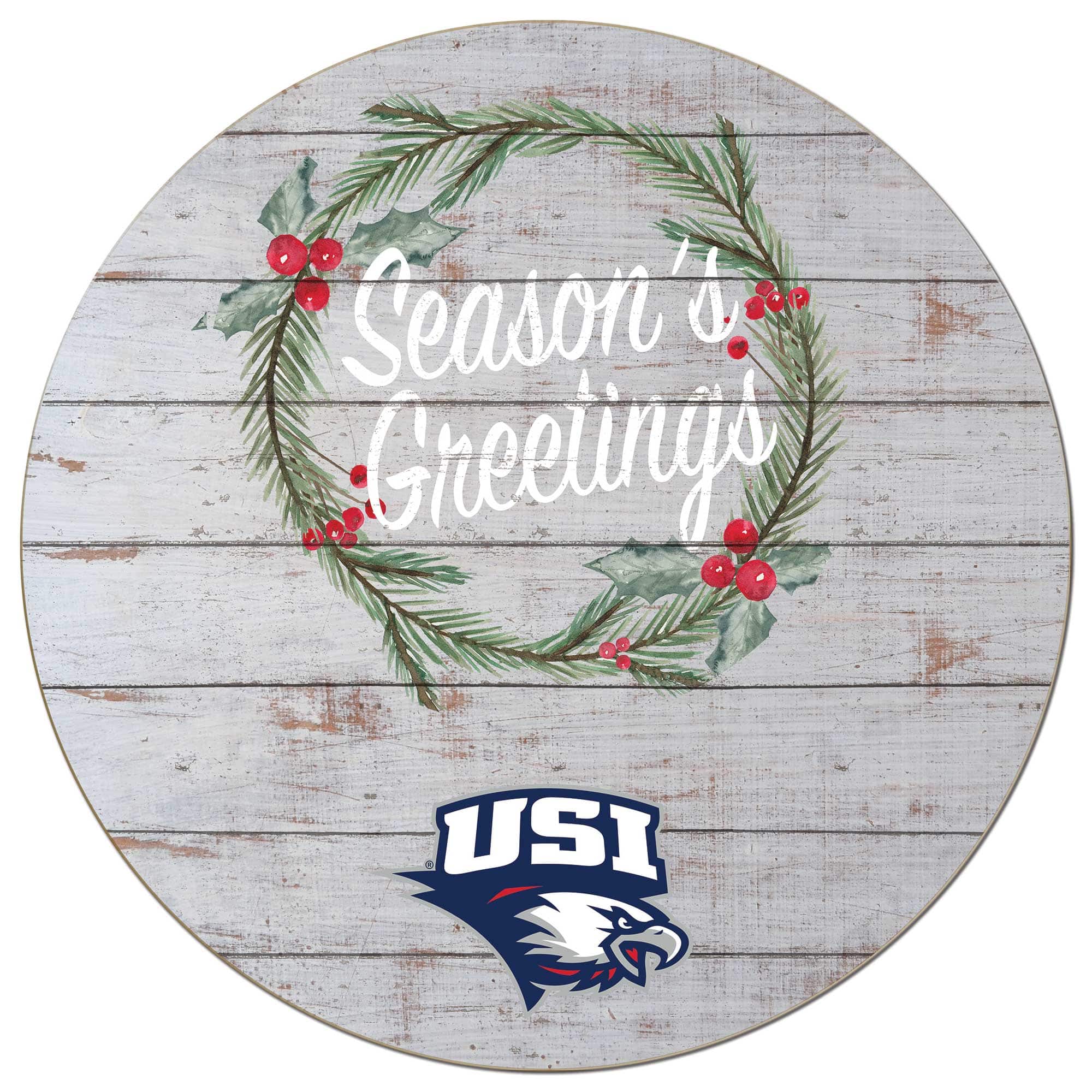 Jardine - Southern Indiana Screaming Eagles 20'' x 20'' Season's Greetings Circle - White