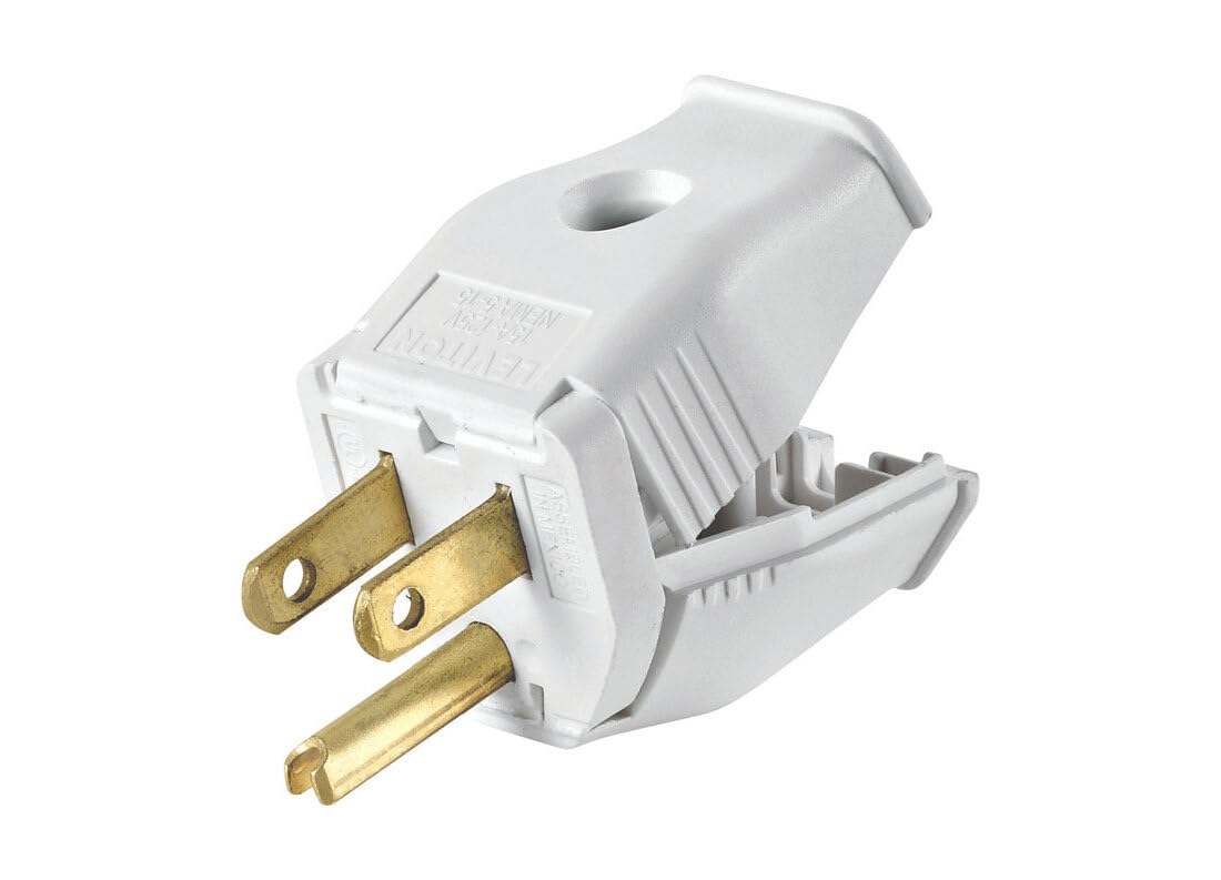 Leviton - Commercial and Residential Thermoplastic Straight Blade Plug 5-15P 18-12 AWG 2 Pole 3 Wire - White price history on PriceWatchPro