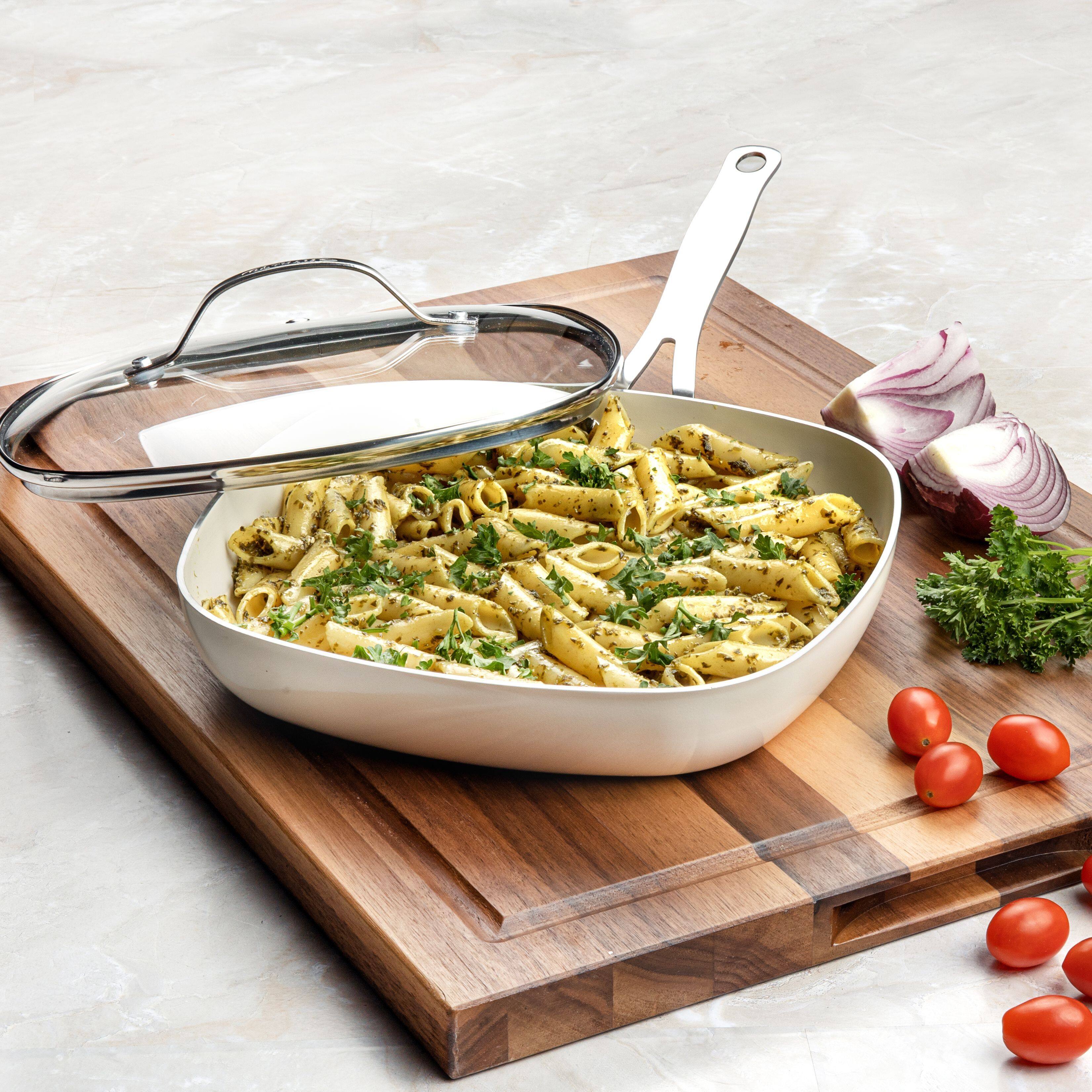 Alt View 2. Gotham Steel - Gotham Steel Cream 12-Piece Ultra Nonstick Ceramic Cookware Set with Stay Cool Handles - Cream.