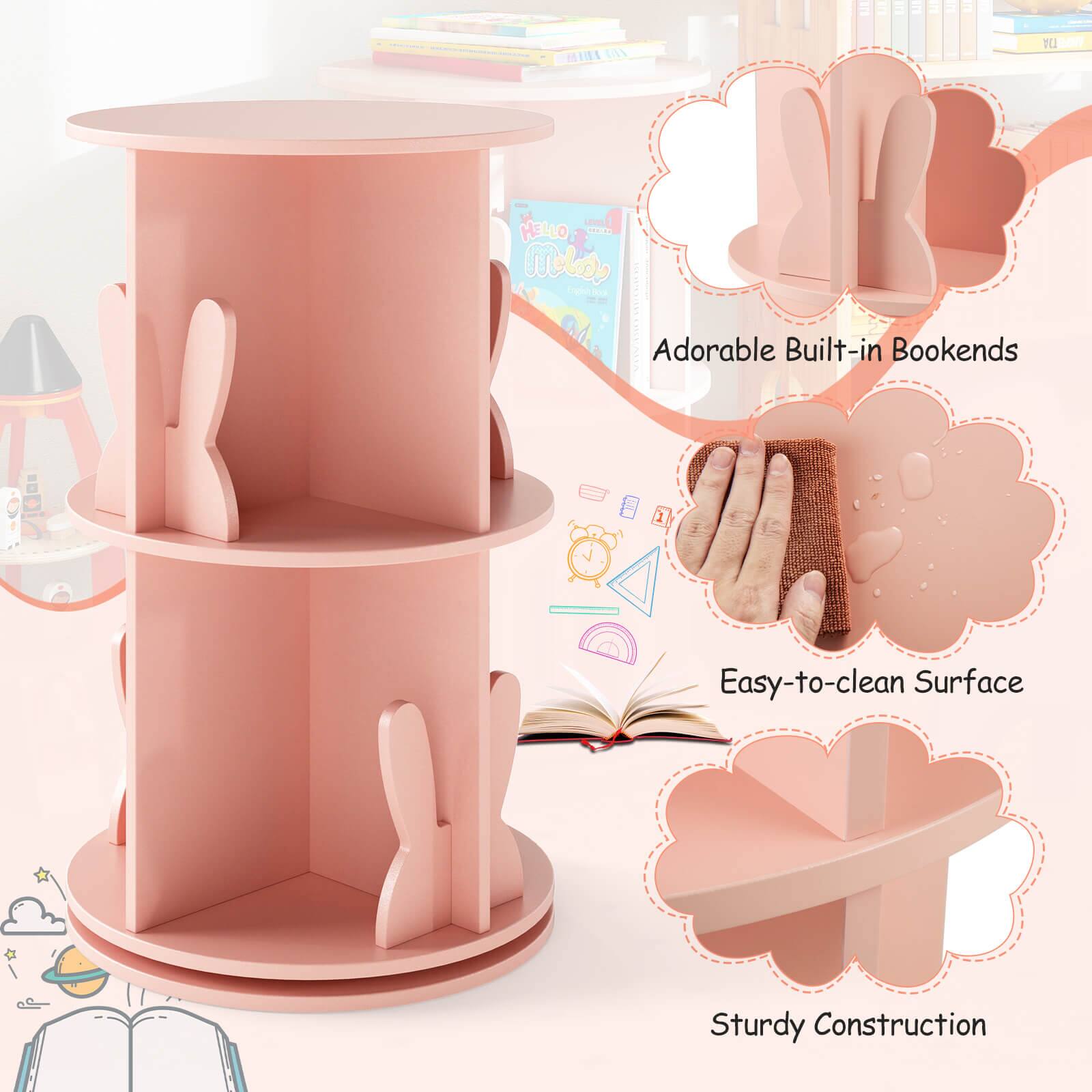 - Adorable Built-in Bookends
- Easy-to-clean Surface
- Sturdy Construction