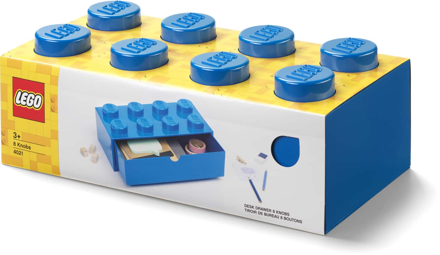 Room Copenhagen - Storage Desk Drawer Stackable Storage with 8 Knobs, In COLLECTIBLES - Blue