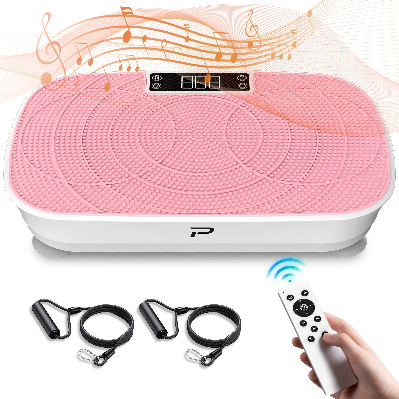 Alt View 6. KERDOM - Vibration Plate Exercise Machine with Bluetooth 99 Speed Levels for Weight Loss, Lymphatic Drainage, Home Fitness - Pink.