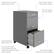 Durable and non-porous painted steel surface. Pencil drawer ideal for storing office supplies. Cam lock secures top two drawers. Smooth patented glide suspension. Full high-side drawers accommodate letter-size hanging file folders and other office essentials. Three-quarter drawer extension to prevent tipping.