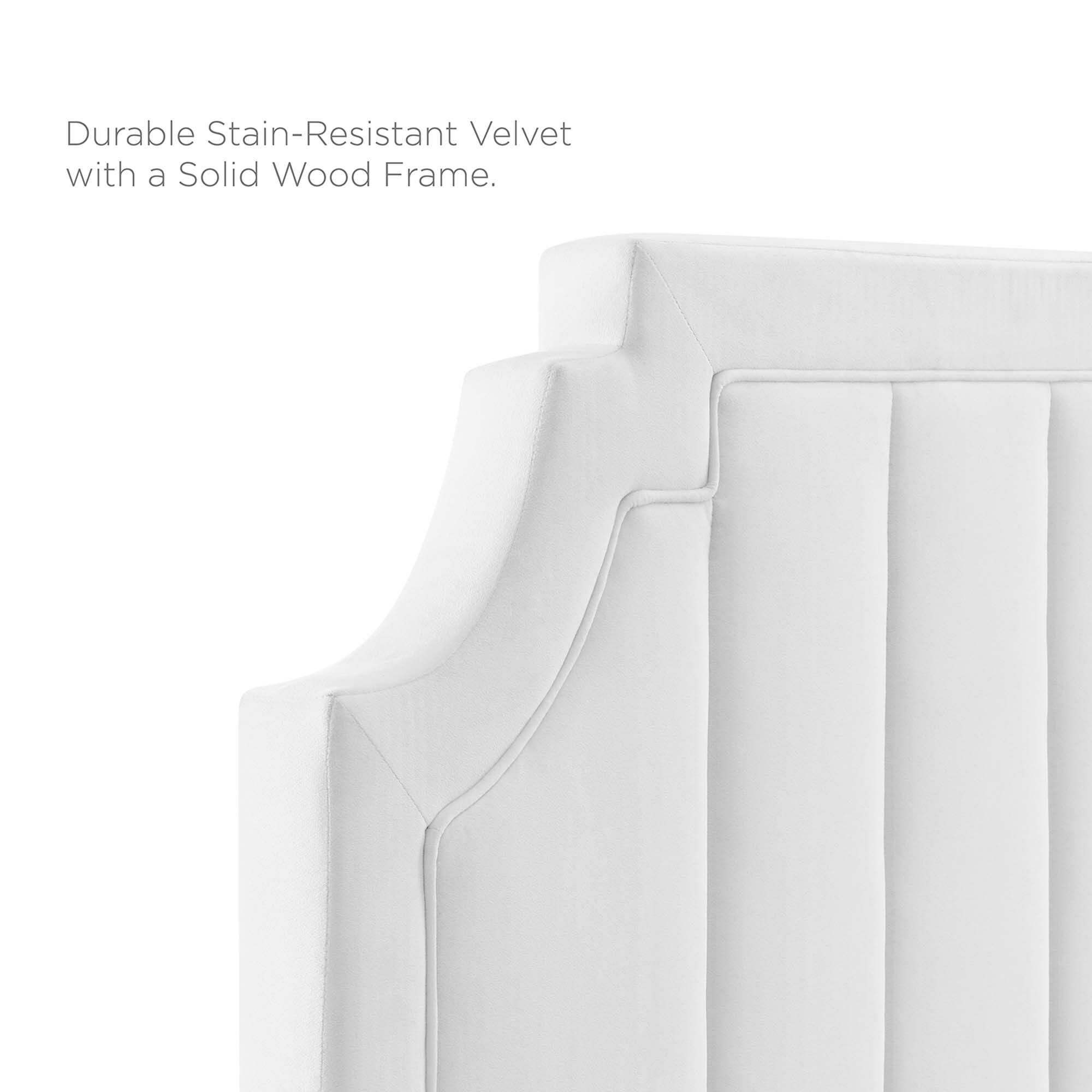 Durable Stain-Resistant Velvet with a Solid Wood Frame.