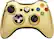 Front. Microsoft - Special Edition Wireless Controller for Xbox 360 - Gold Chrome.