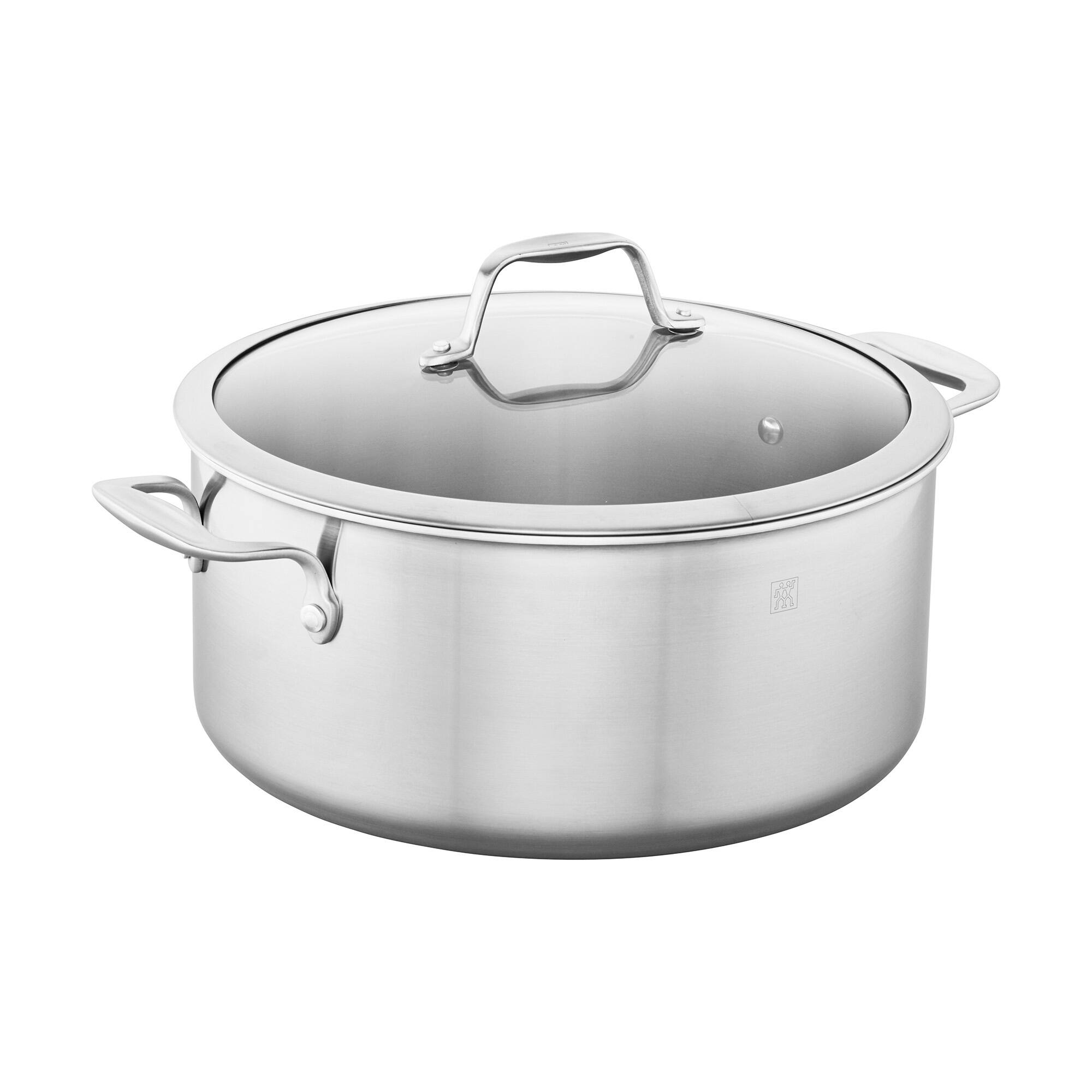 Front. ZWILLING - ZWILLING Spirit 3-ply 8-qt Stainless Steel Stock Pot - Stainless Steel.