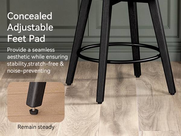 Concealed Adjustable Feet Pad, Provide a seamless aesthetic while ensuring stability, strach-free & noise-preventing, Remain steady
