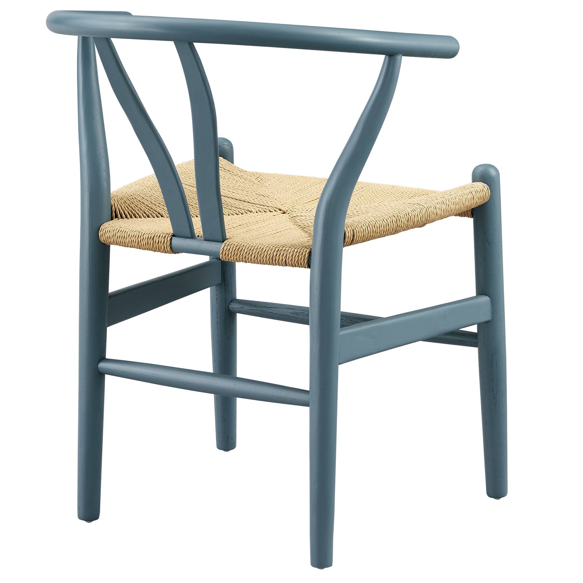 Alt View 2. Modway - Amish 29" Wood Dining Chair by Modway - Blue.