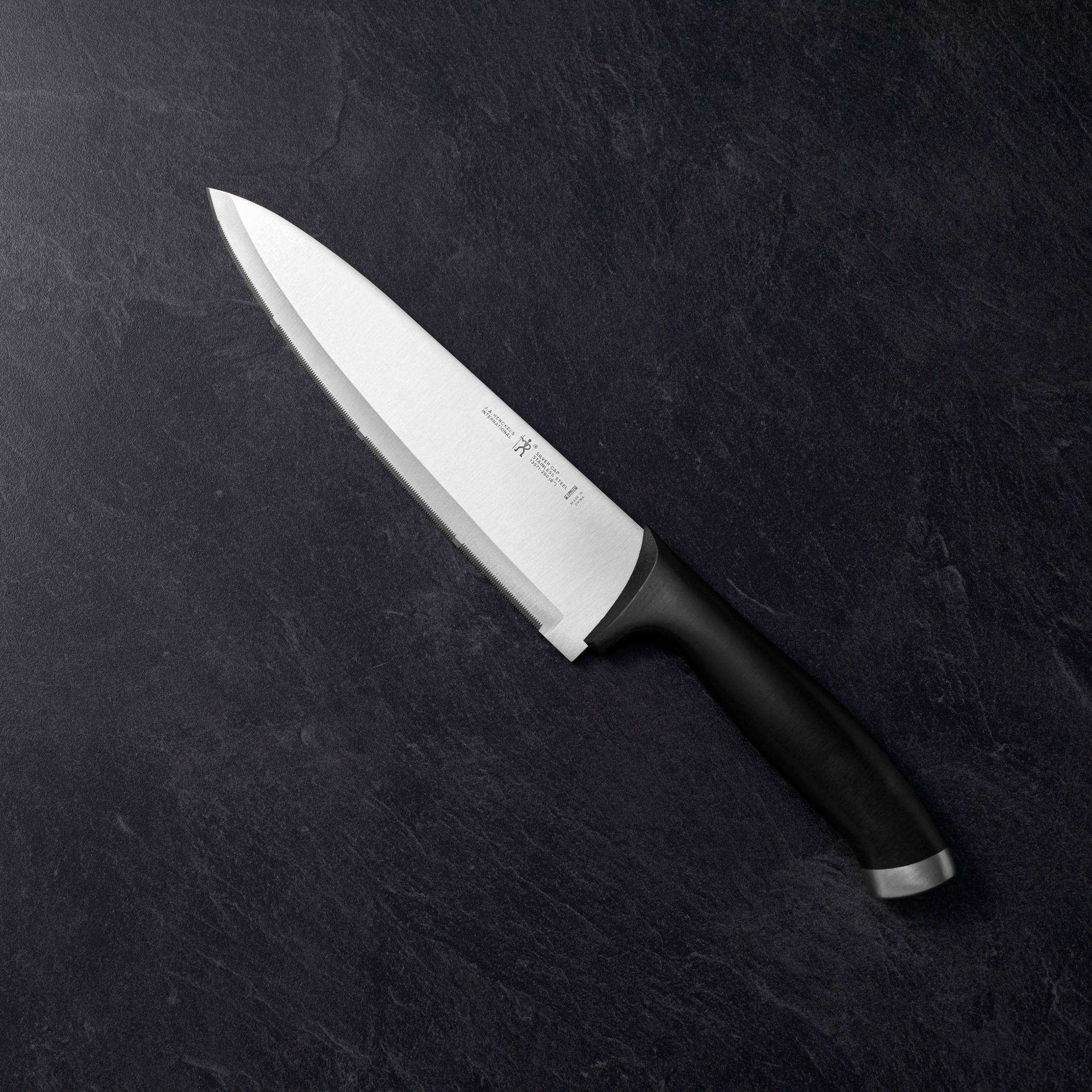 Alt View 5. Henckels - HENCKELS Silvercap 8-inch Chef's Knife - Stainless Steel.