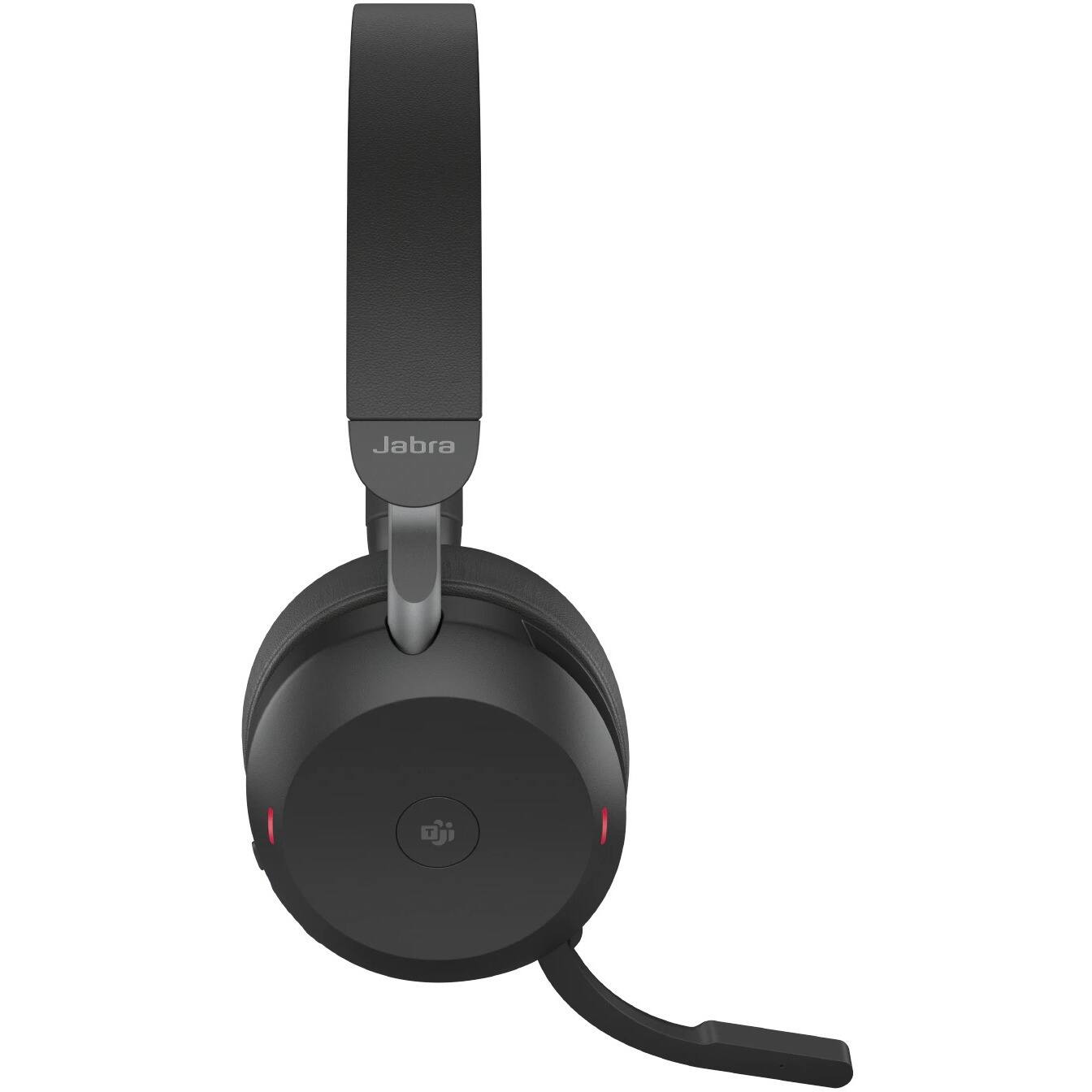 Alt View 7. Jabra - Jabra Evolve2 75 Wireless On-ear Stereo Headset - USB-A - For MS Teams - Black - Binaural - Ear-cup - 3000 cm - Black.