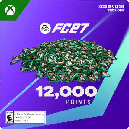 XBOX SERIES X/S XBOX ONE
EA SPORTS
FC27
12,000 POINTS
EVERYONE
In-Game Purchases (Includes Random Items)
Users Interact
ESRB