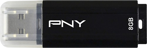  PNY - Classic Attache 8GB USB 2.0 Flash Drive - Black