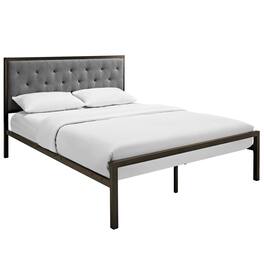 Modway - Mia Fabric Queen Bed - Gray