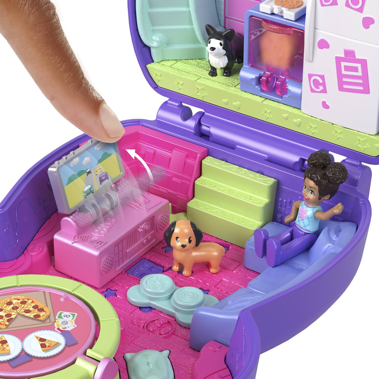 Alt View 3. Mattel - Mattel - Polly Pocket Sleepover Puppy Compact   - Collectibles - Multicolor.