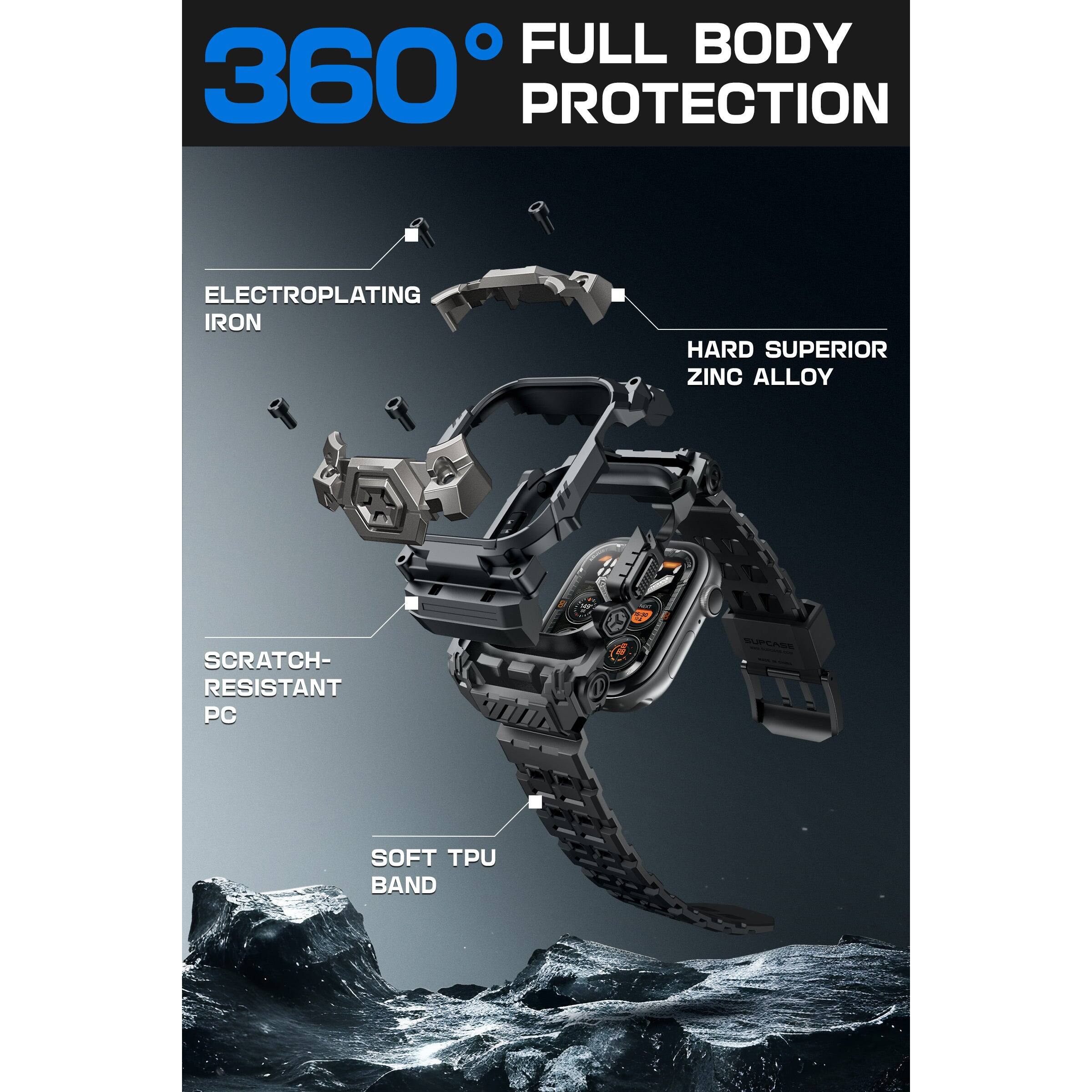 360° FULL BODY PROTECTION

- ELECTROPLATING IRON
- HARD SUPERIOR ZINC ALLOY
- SCRATCH-RESISTANT PC
- SOFT TPU BAND