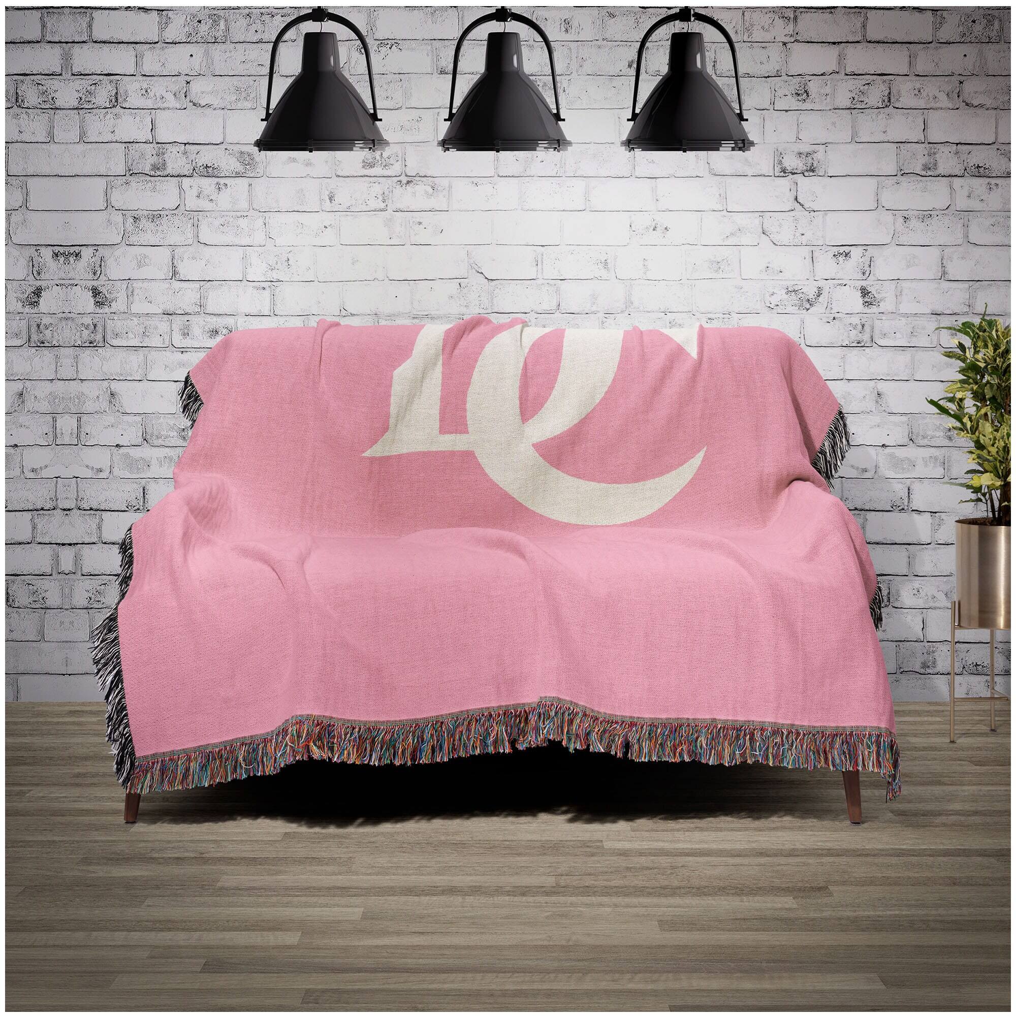 Alt View 1. Chad & Jake - Davidson Wildcats Woven Blanket - Pink.