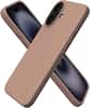 Front. Ornarto - ORNARTO Compatible with iPhone 16 Case 6.1", Liquid Silicone 3 Layers Full Covered Protective Cover-Light Browm - Light Browm.