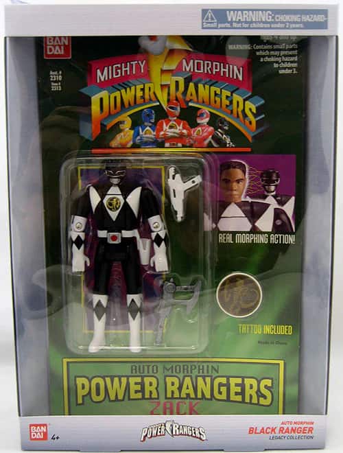 Power Rangers - Mighty Auto Morphin Black Ranger 5 Inch Action Figure - Zach