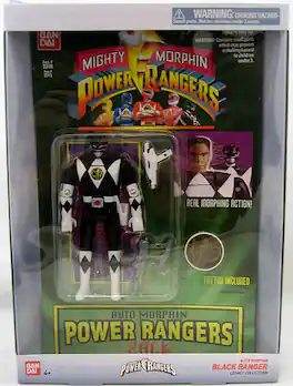 Power Rangers - Mighty Auto Morphin Black Ranger 5 Inch Action Figure - Zach