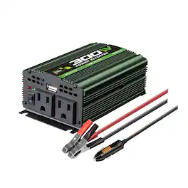Nature Power - 300 Watt Modified Sine Power Inverter - Black