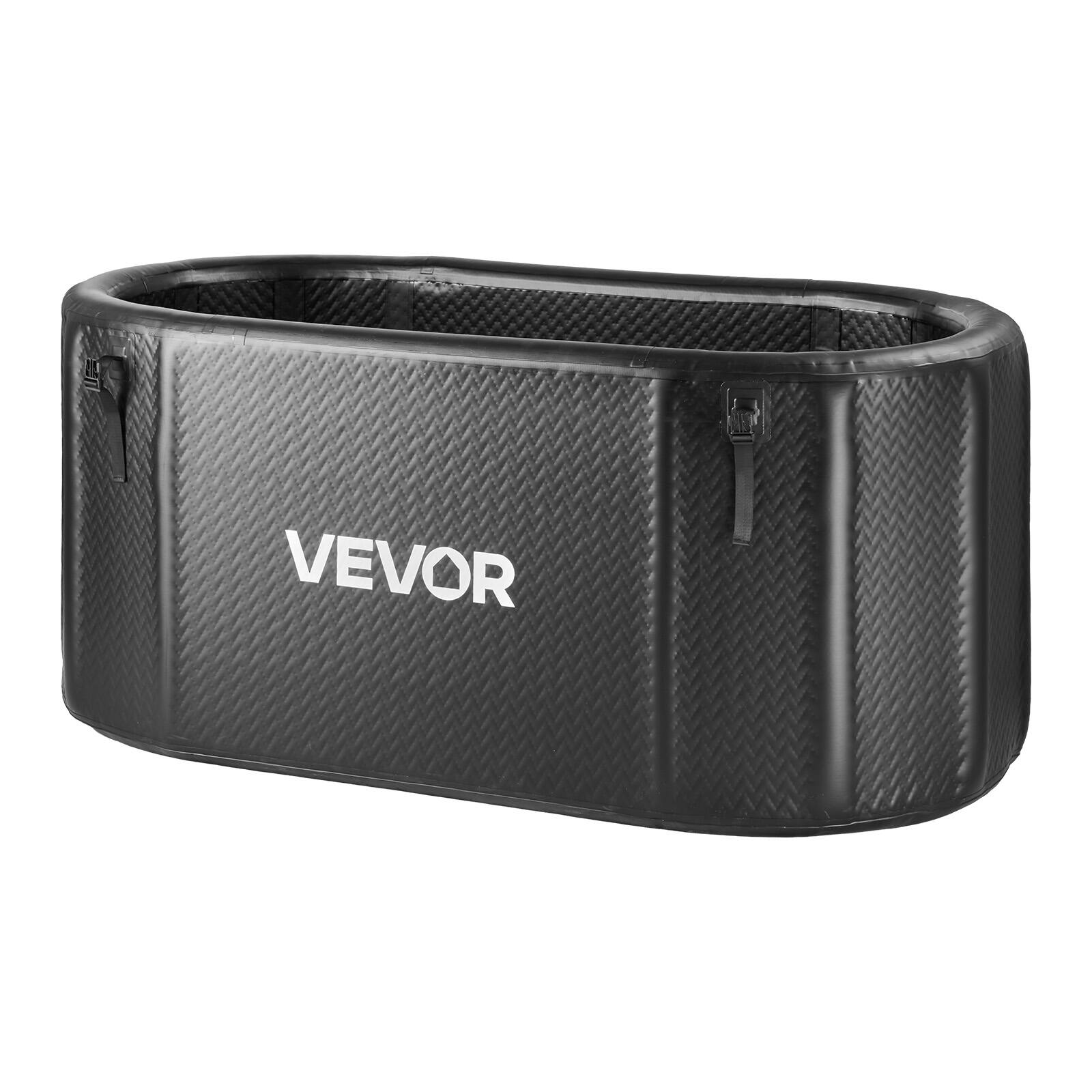Alt View 5. VEVOR - Cold Plunge Tub, 216 Gallon, Inflatable Ice Bath Tub Compatible with Water Chillers, Portable Cold Water Bathtub - Black.