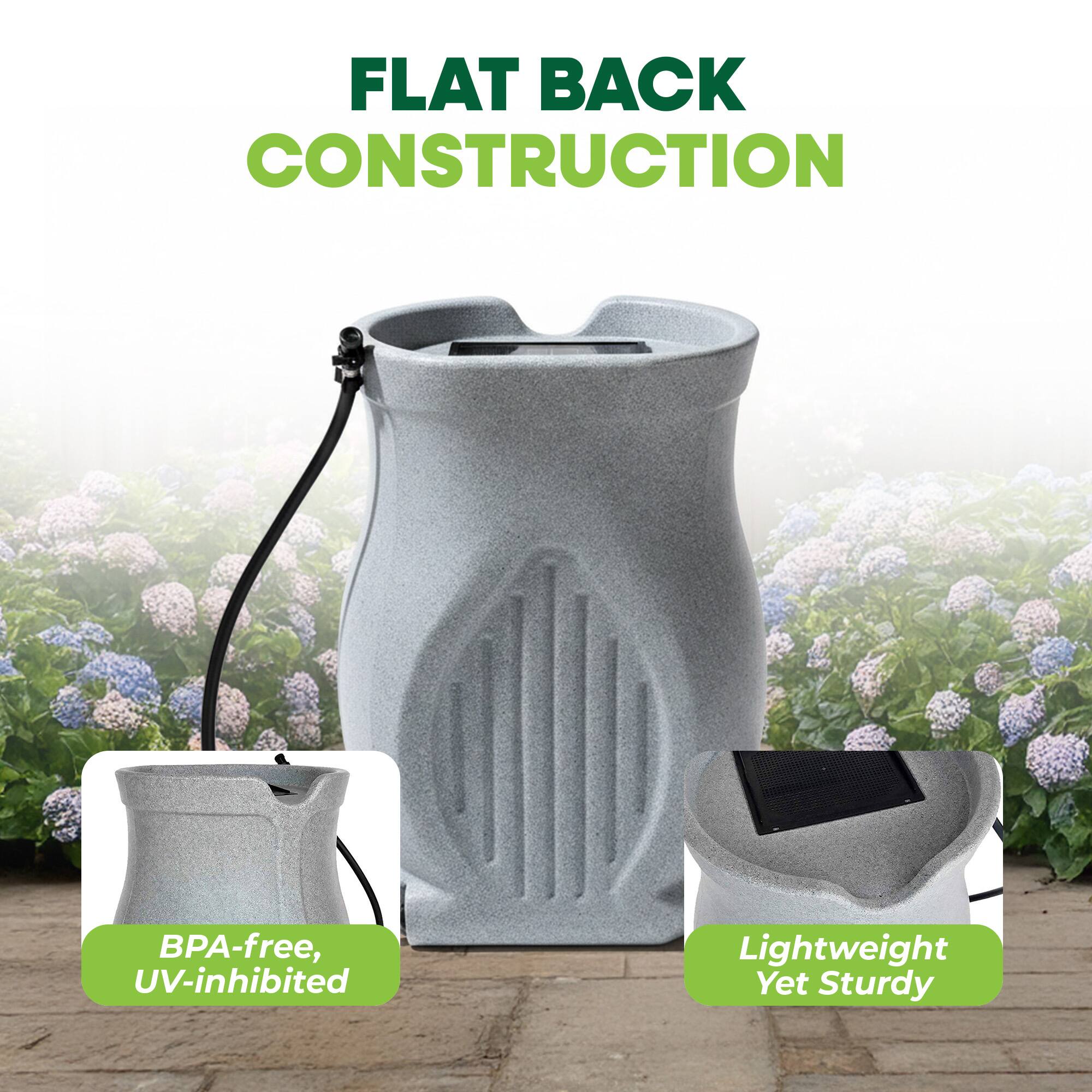 FLAT BACK CONSTRUCTION  
BPA-free, UV-inhibited  
Lightweight Yet Sturdy