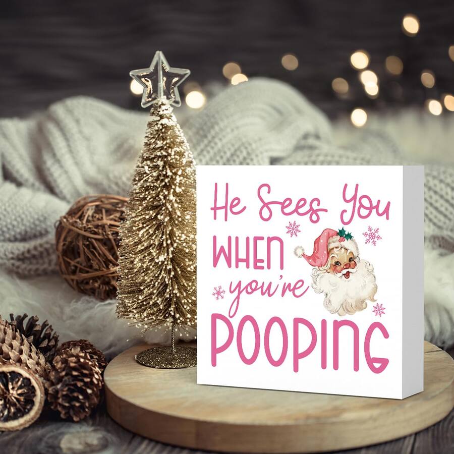 Paradigms Interiors Funny Christmas Bathroom Decor Decoration Gift ...