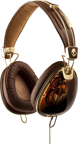 Best Buy: Skullcandy Aviator Headphones Brown/Gold S6AVCM-090