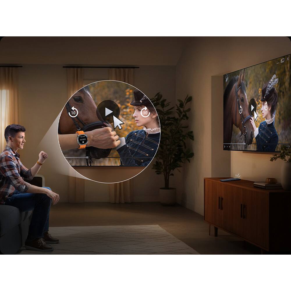 Alt View 3. Samsung - 55 inch OLED HDR 4K S85F Smart TV (2025) + 1 Year Extended Warranty Protection Plan Bundle + 6FT HDMI Cable.