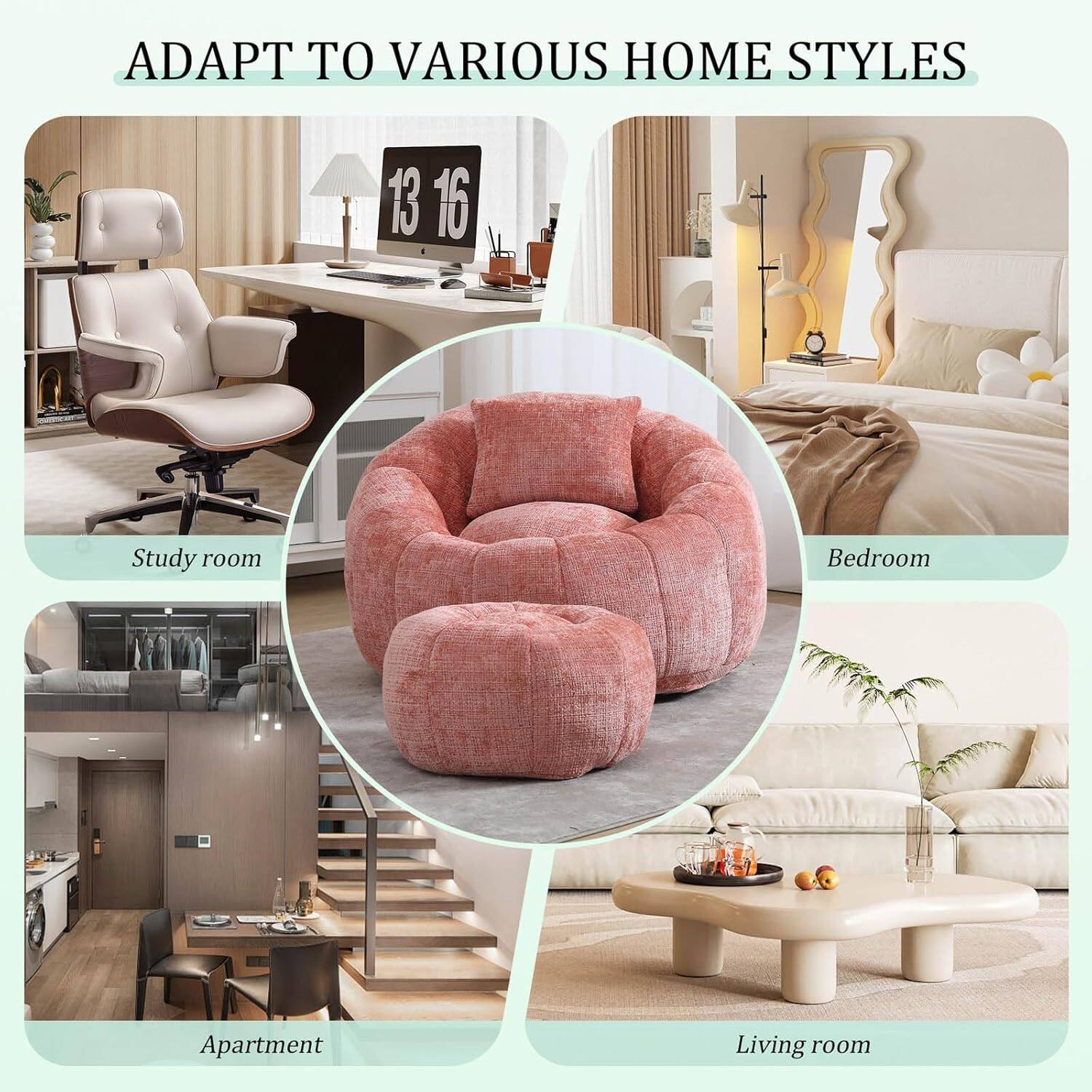 ADAPT TO VARIOUS HOME STYLES

- Study room
- Bedroom
- Apartment
- Living room
