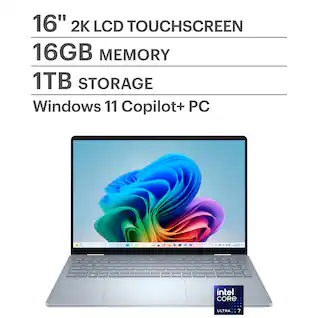 Dell - Plus - Copilot+ PC - 16" 2K 2-in-1 Touchscreen Laptop - Intel Core Ultra 7 256V 2024 - 16GB Memory - 1TB Storage - Ice Blue