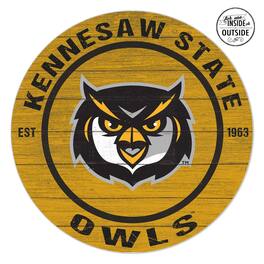 Jardine - Kennesaw State Owls 20'' x 20'' Indoor/Outdoor Team Color Circle Sign - Yellow