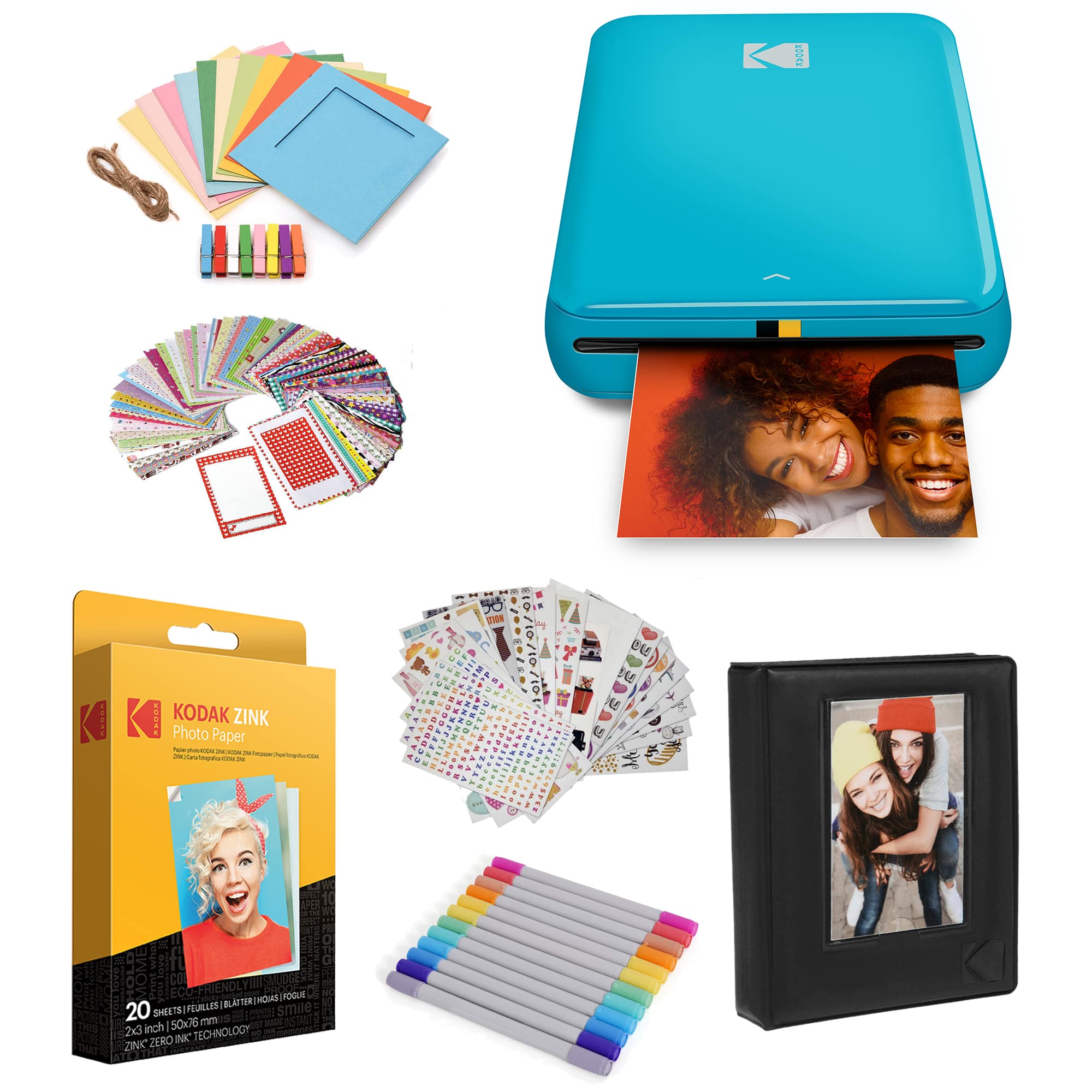 KODAK ZINK - Photo Paper - 20 Sheets - 2x3 inch - 50x76 mm - 20 Sheets - 2x3 inch - Zero Ink Technology